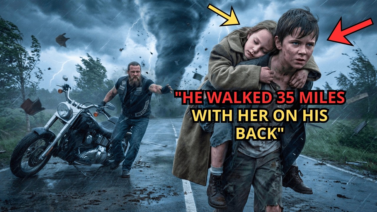 Poor boy walked 57km through a hurricane to save a biker’s daughter — what happened next shocked all