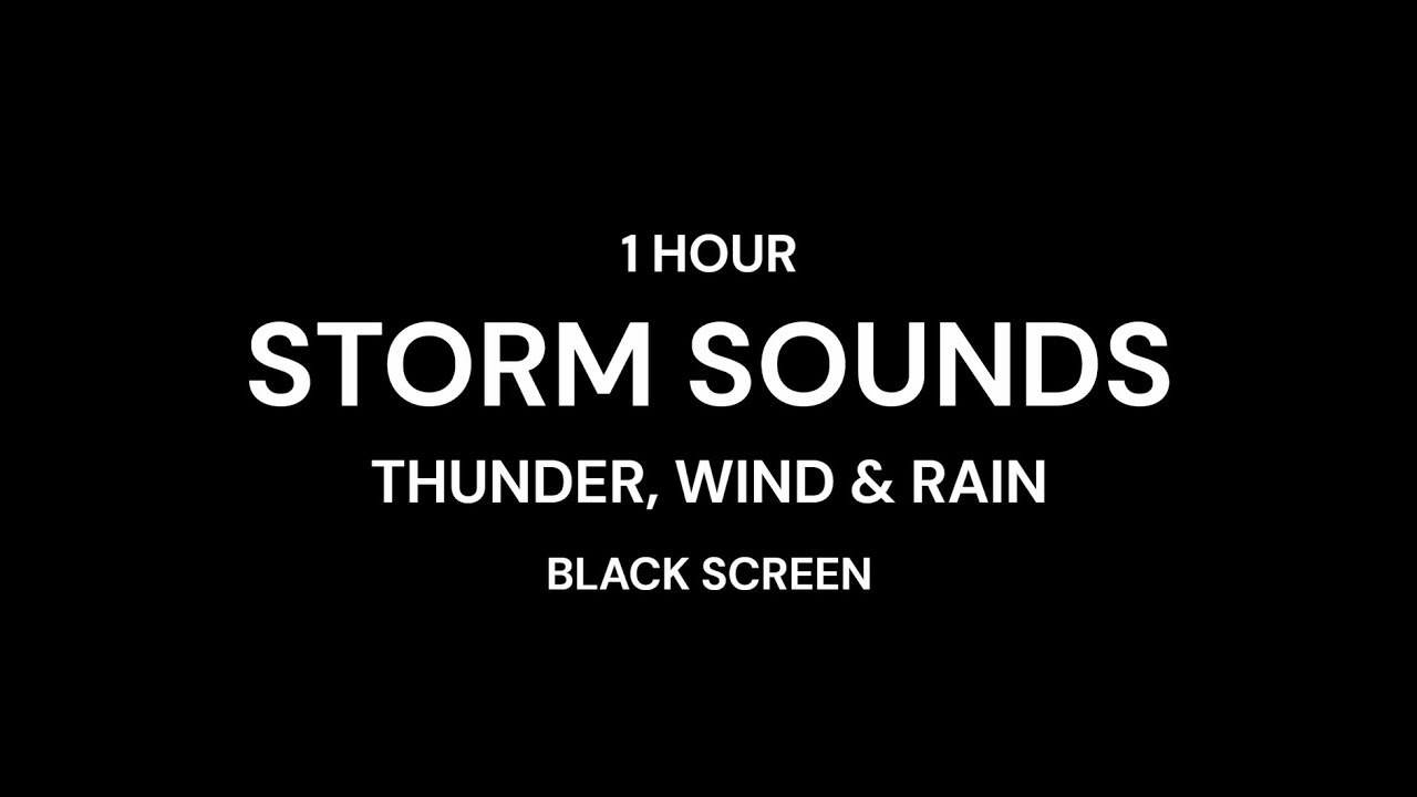 HEAVY RAIN and THUNDERSTORM Sounds for Sleeping | 1 Hour BLACK SCREEN