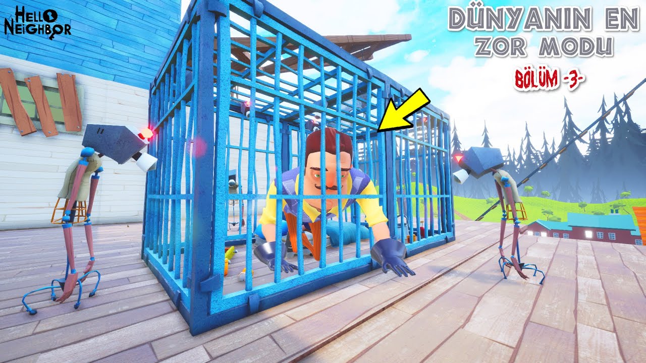 DEMİR KAFESE KAPATTILAR. WİLSON HAPİSTE 😱 Hello Neighbor  Endless Challenge