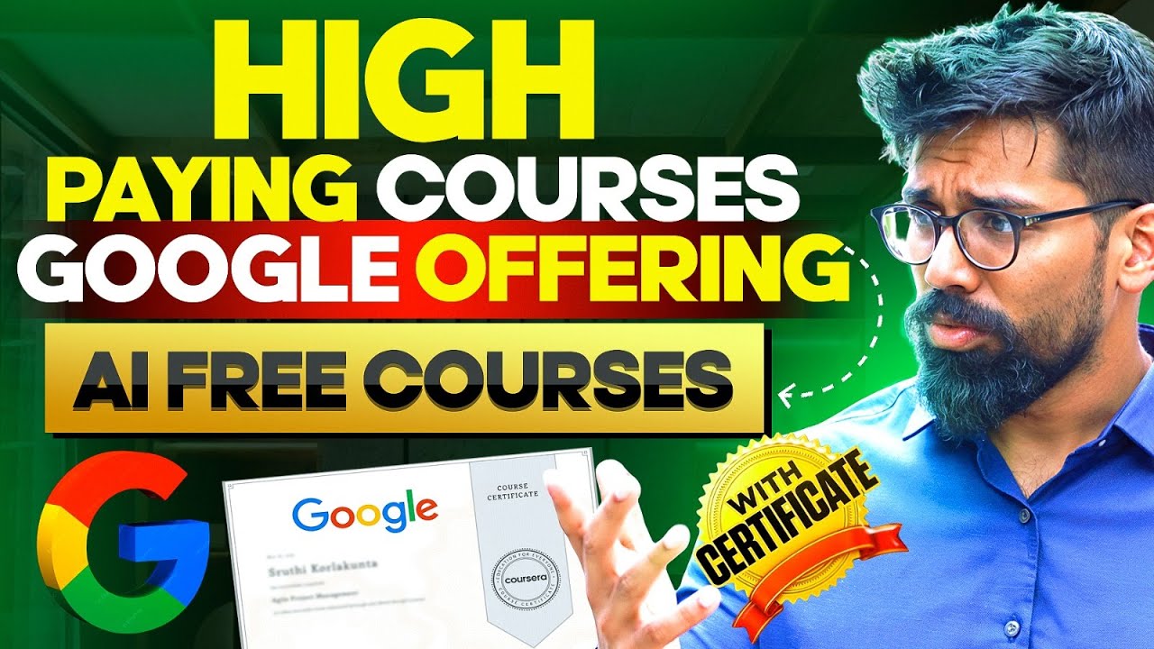 Completely FREE😱! Google's 5 certified courses - Zero cost