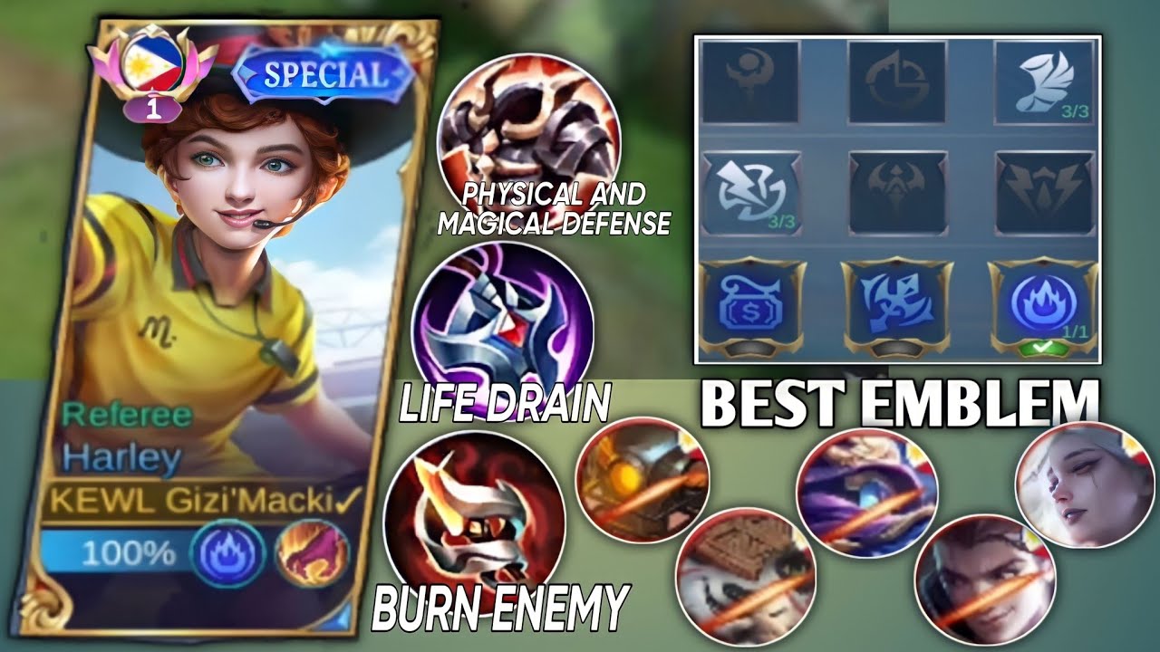 4k 📷 HARLEY NEW META BUILD AND EMBLEM 2023 | MLBB | HARLEY CORE PERFECT ROTATION NO CUT VIDEO!