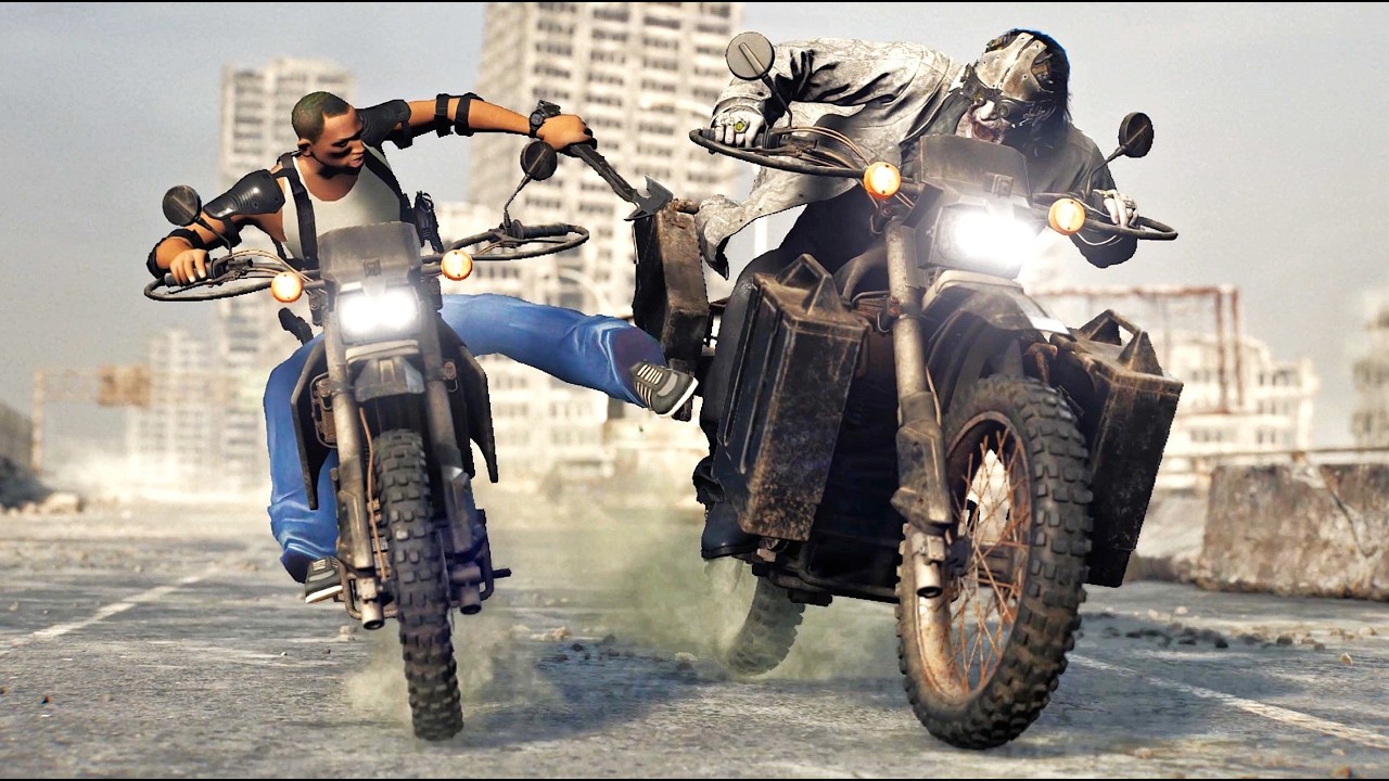 CJ vs Victor – Epic Bike Chase | Resident Evil 9 CJ Mod
