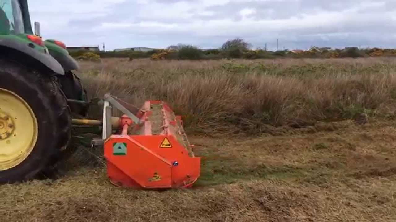 Flail Mowing Heavy Rushes