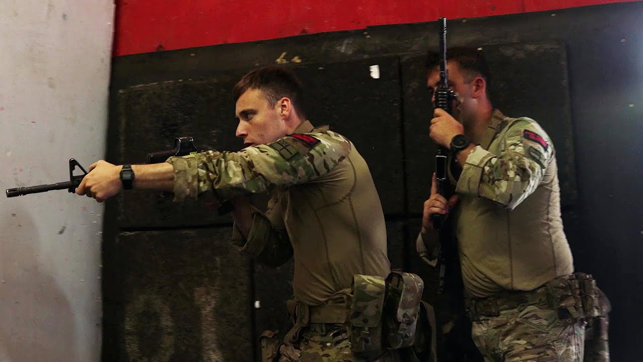 U.S. Marines and British Royal Marine Commandos Conduct Close Quarters Battle Training