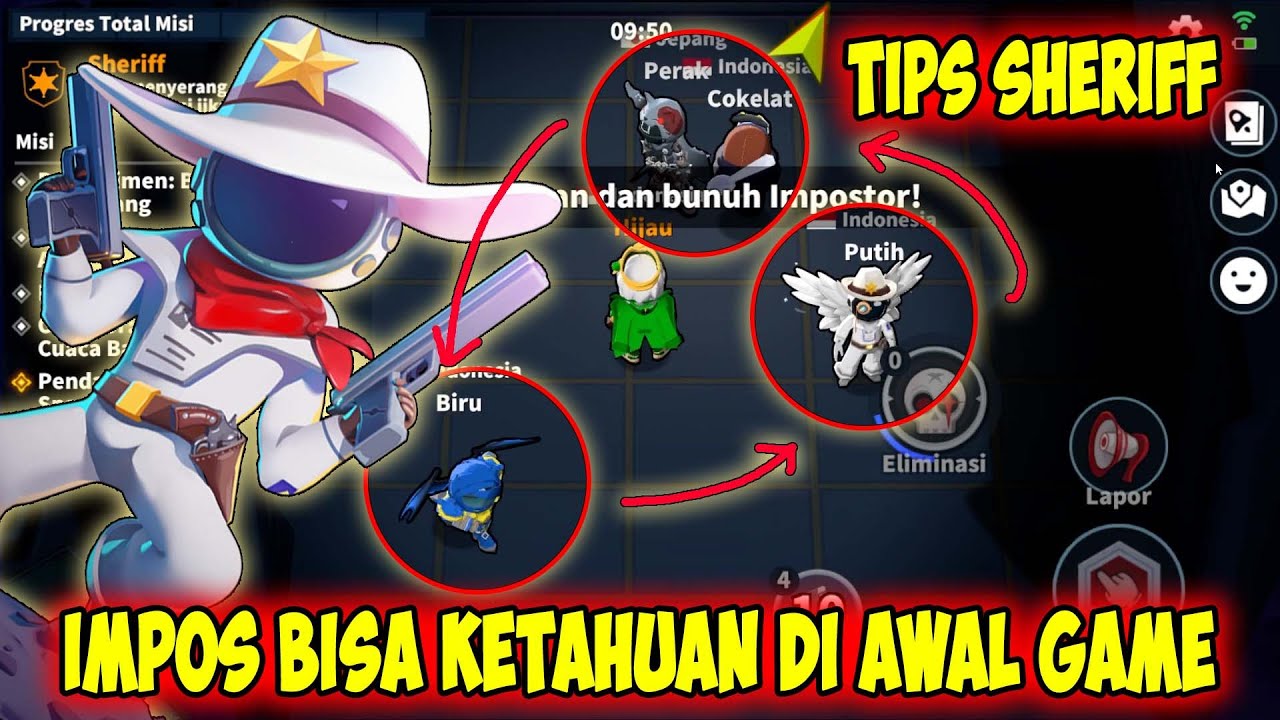 TIPS SHERIFF LANGSUNG MENEMUKAN IMPOSTOR DI AWAL GAME !! Super Sus Indonesia