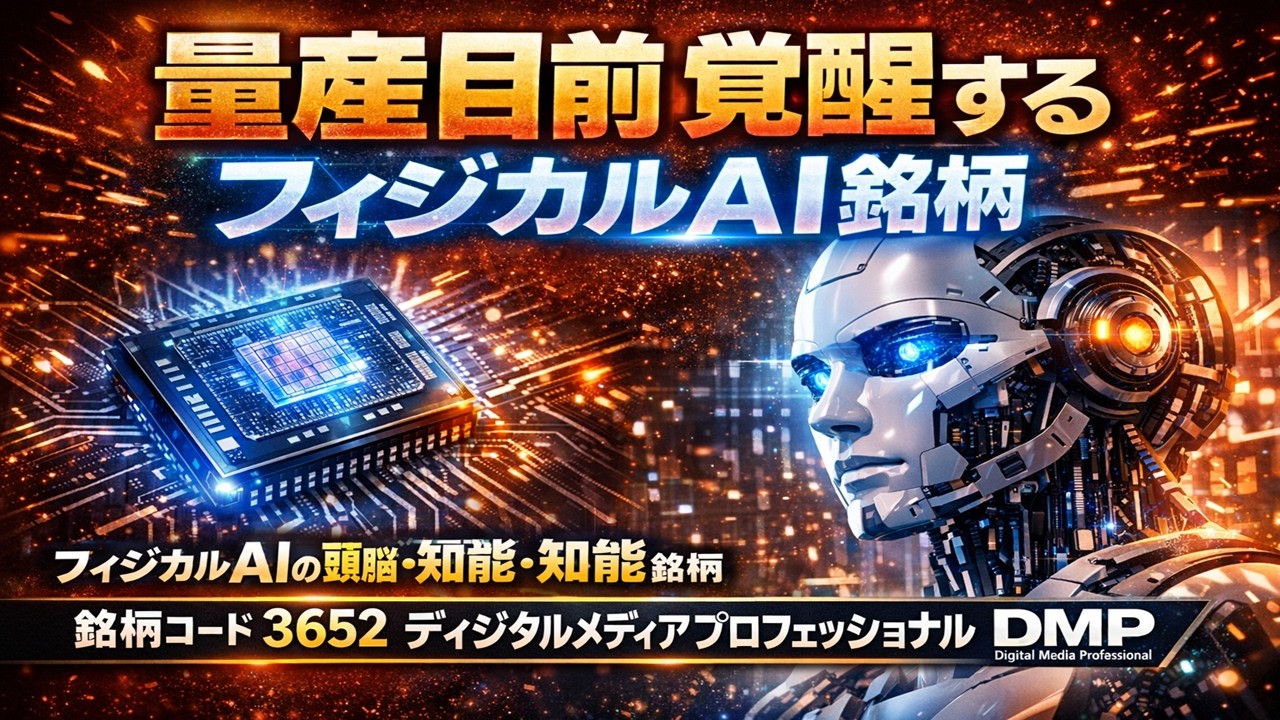 フィジカルAI・半導体銘柄！【3652】　株式会社ディジタルメディアプロフェッショナル (DMP)