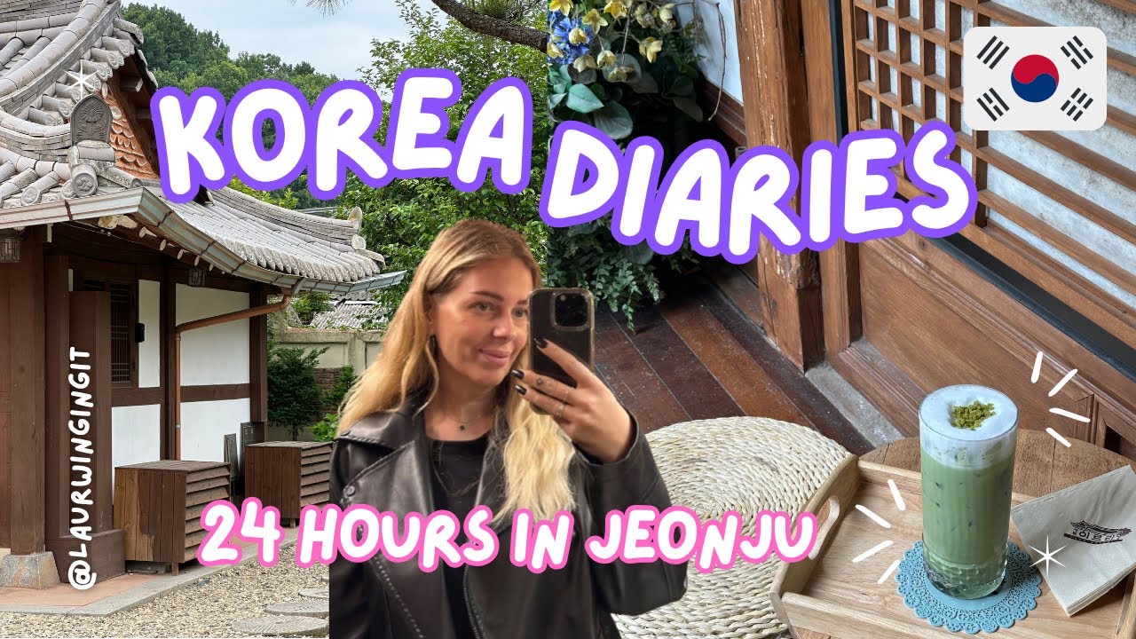 24 HOURS IN JEONJU 🇰🇷 Koreas largest traditional hanok village 🍜 street food market 🍧 travel vlog