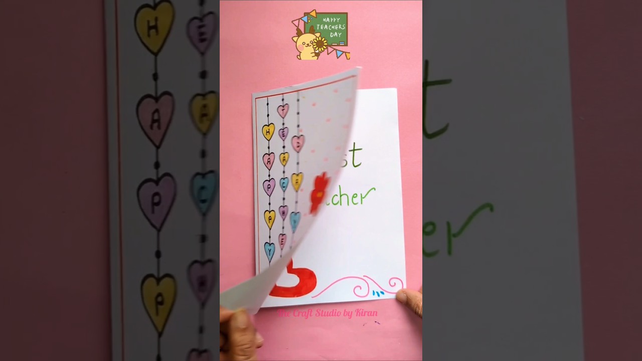 Teacher's Day Greeting Card using White Paper #happyteachersday #latest #trending #handmade #diy
