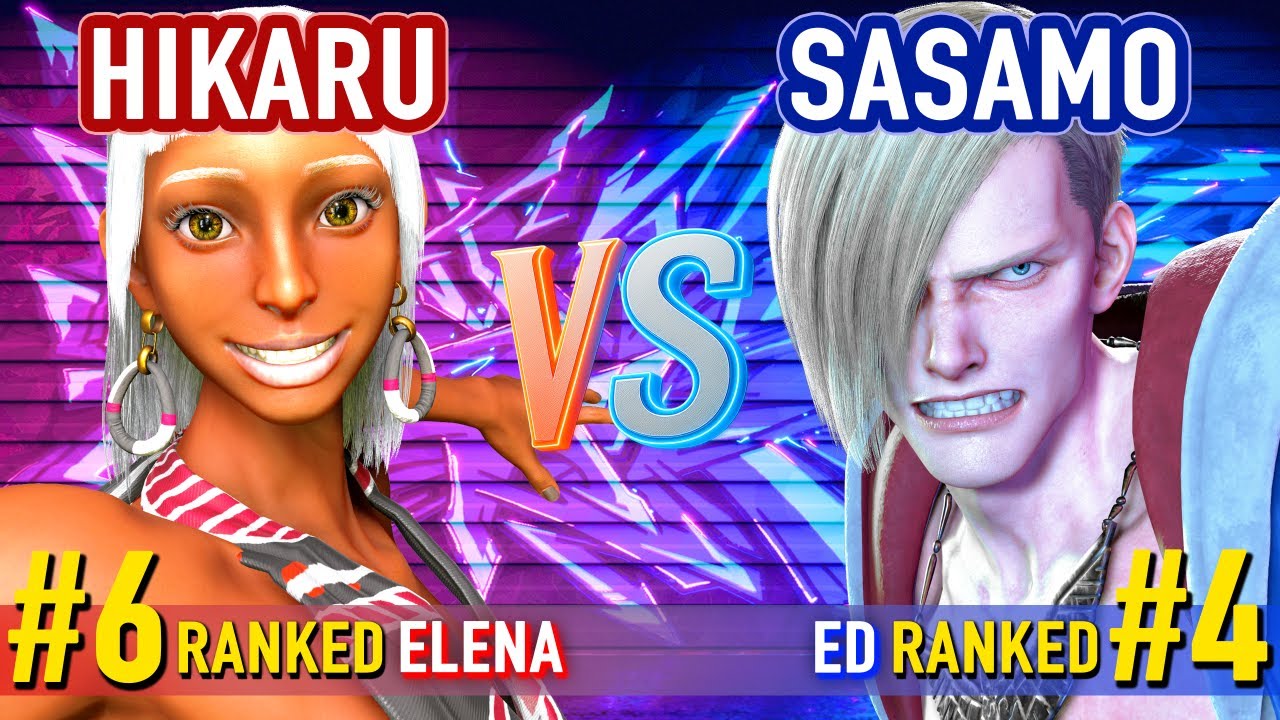 SF6 ▰ HIKARU (#6 Ranked Elena) vs SASAMO (#4 Ranked Ed) ▰ High Level Gameplay