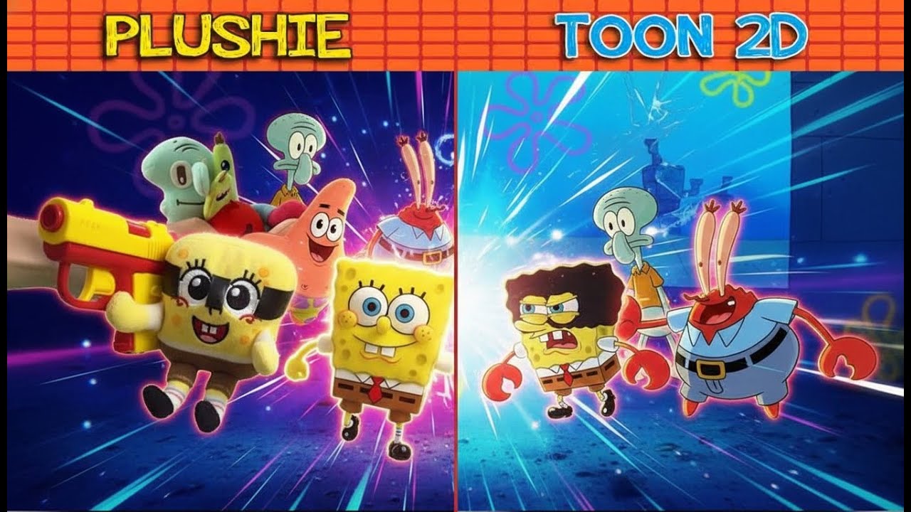 SpongeBob Plushie vs Toon 2D | SpongeBob Animation | Episode 30
