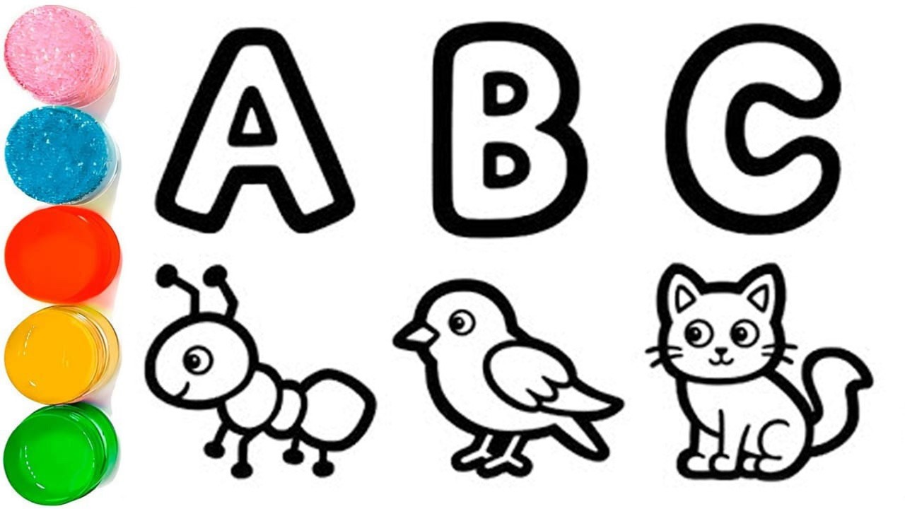 Alphabet Phonics Song // Drawing Capital Letter Alphabet A to Z for Beginners // ABC for Kids #124