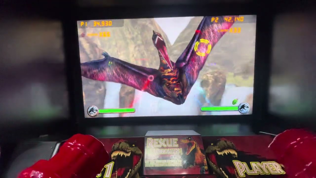 Jurassic Park Arcade (2 Player) Original (Sam P1, Abd P2) City Centre Beruit (T-Rex)