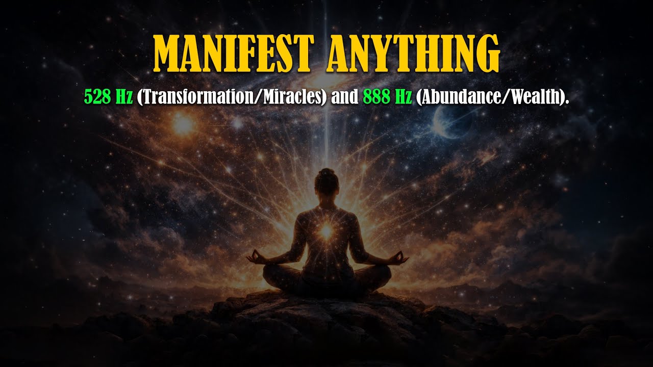 528Hz | 888Hz | Manifest Miracles & Abundance |  Pure Frequency | Vibrational Healing Lab