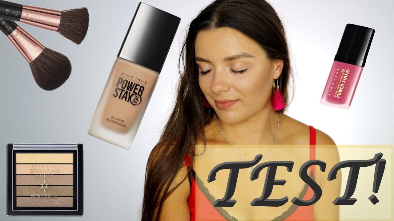 Makijaż nowościami Avon! Podkład Power Stay 24h, pomadka 16h, pędzle!