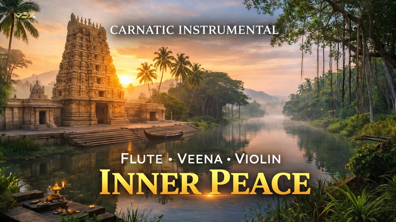 Carnatic Instrumental Music for Inner Peace 🌿 Flute, Veena, Violin | Stress Relief Meditation 1 Hour