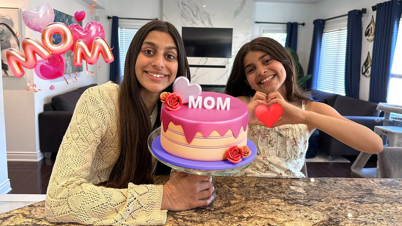 Deema and Sally Surprise Happy Mothers Day Cake for MOM