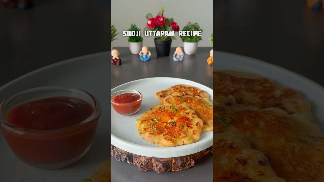 Sooji Uttapam Recipe #shorts #recipe #sooji #food #uttapam