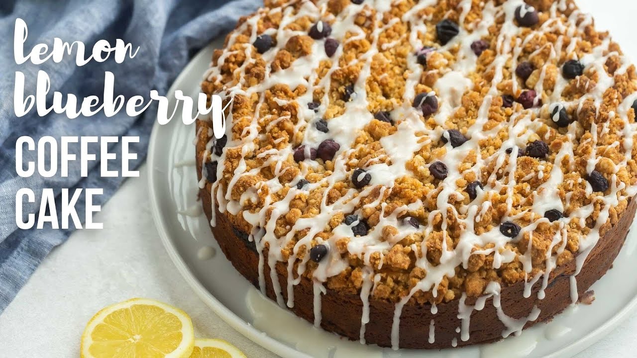 Lemon Blueberry Coffee Cake with Cream Cheese Filling | The Recipe Rebel