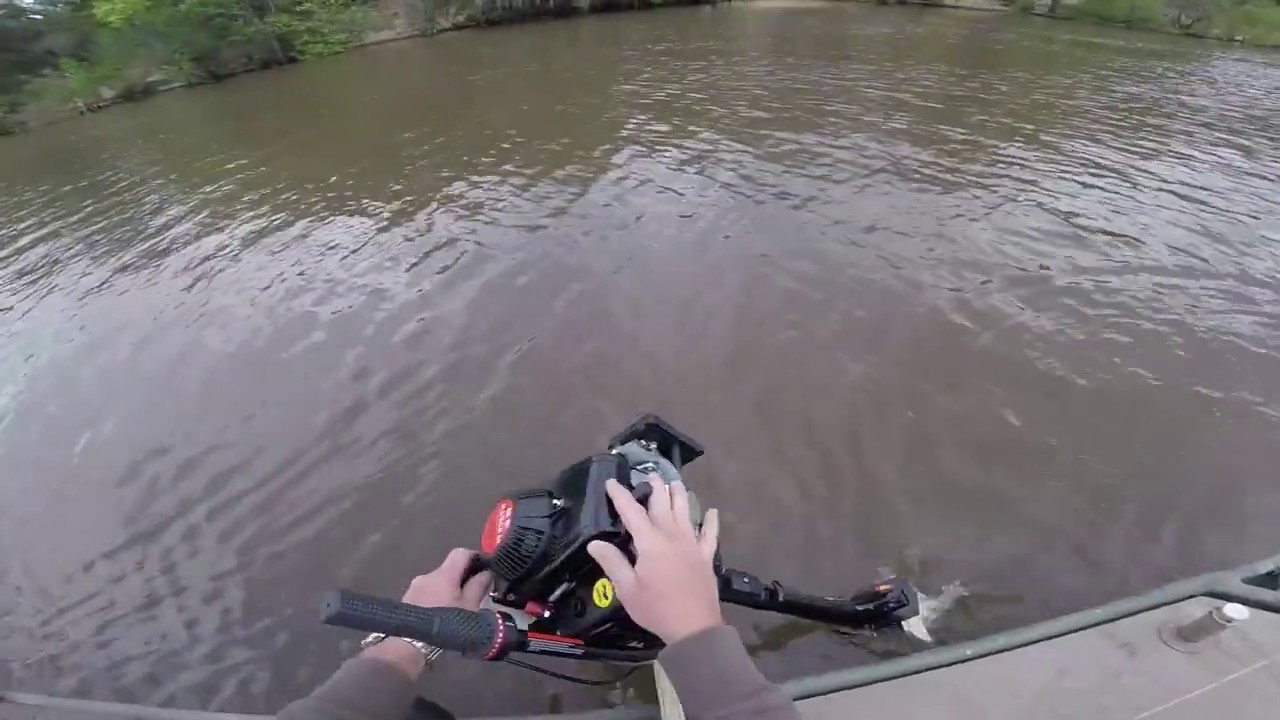 Frankenjon Backup Motor Test 1 - 4hp 4 Stroke Outboard