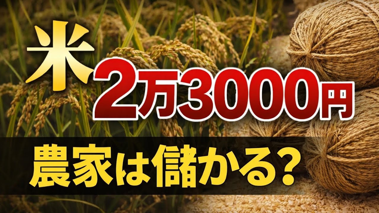米60kg 2万3000円時代農家の収益はどうなる？