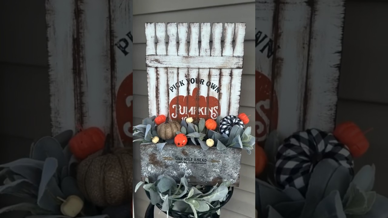 HIGH END DIY DOLLAR TREE FALL DECOR #shorts #fall #diy