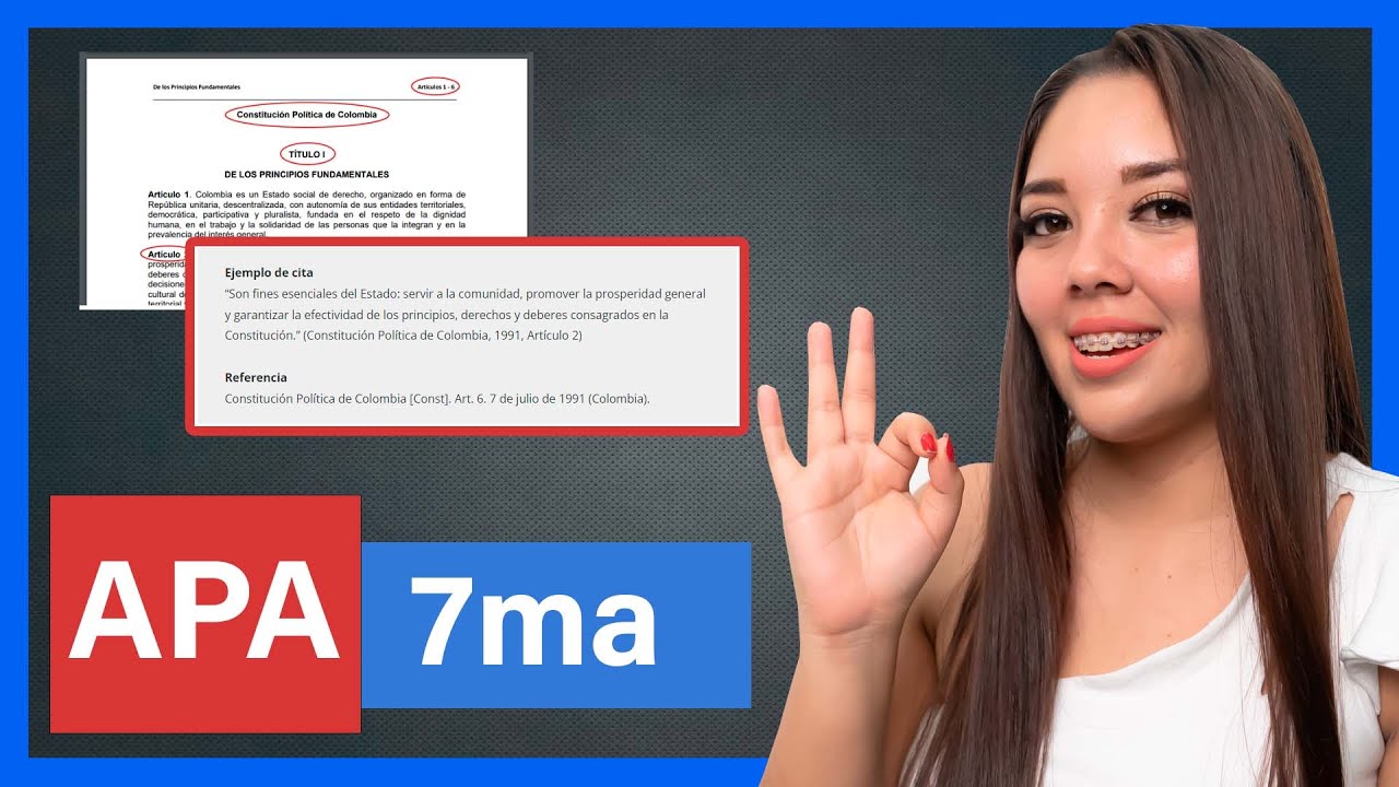 CITAR UNA LEY SEGUN NORMAS APA 7MA EDICIÓN