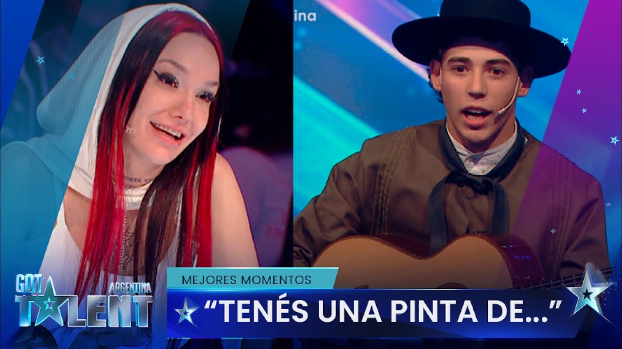La Joaqui reaccionó a la payada con "Dos besitos" de Braian Simaldoni - Got Talent Argentina 2023