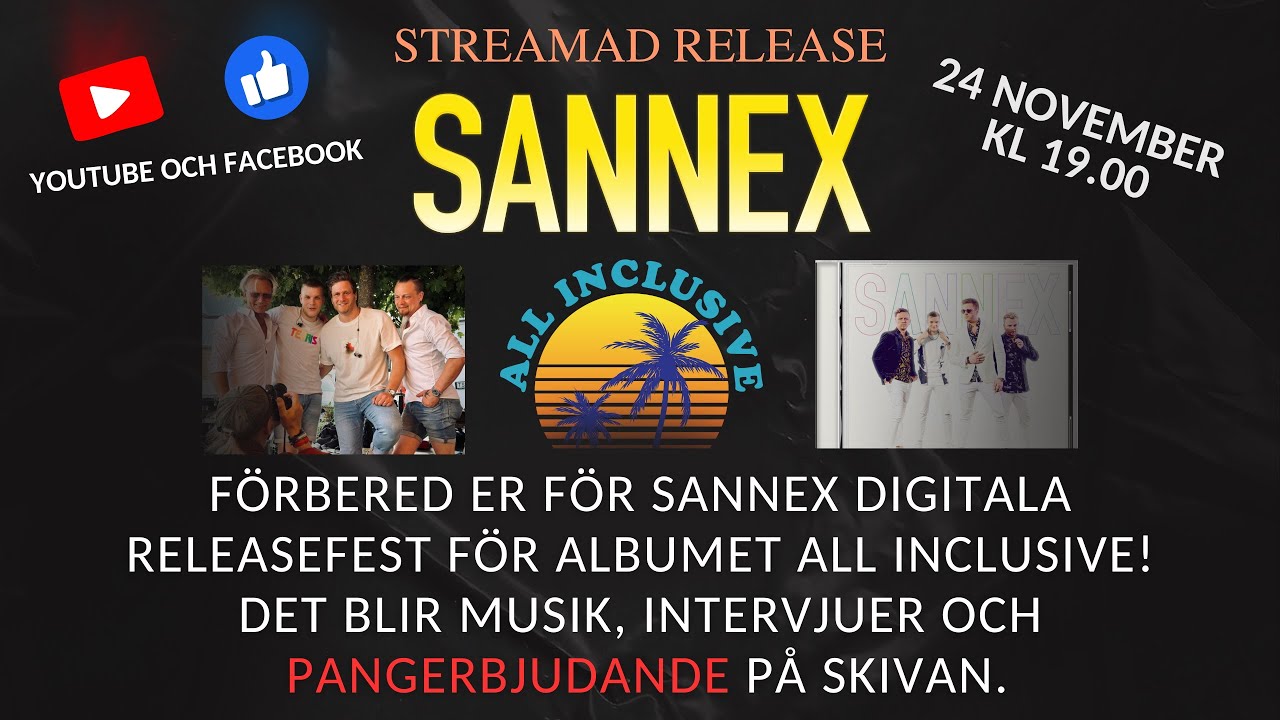 Sannex - Digital release för albumet All inclusive