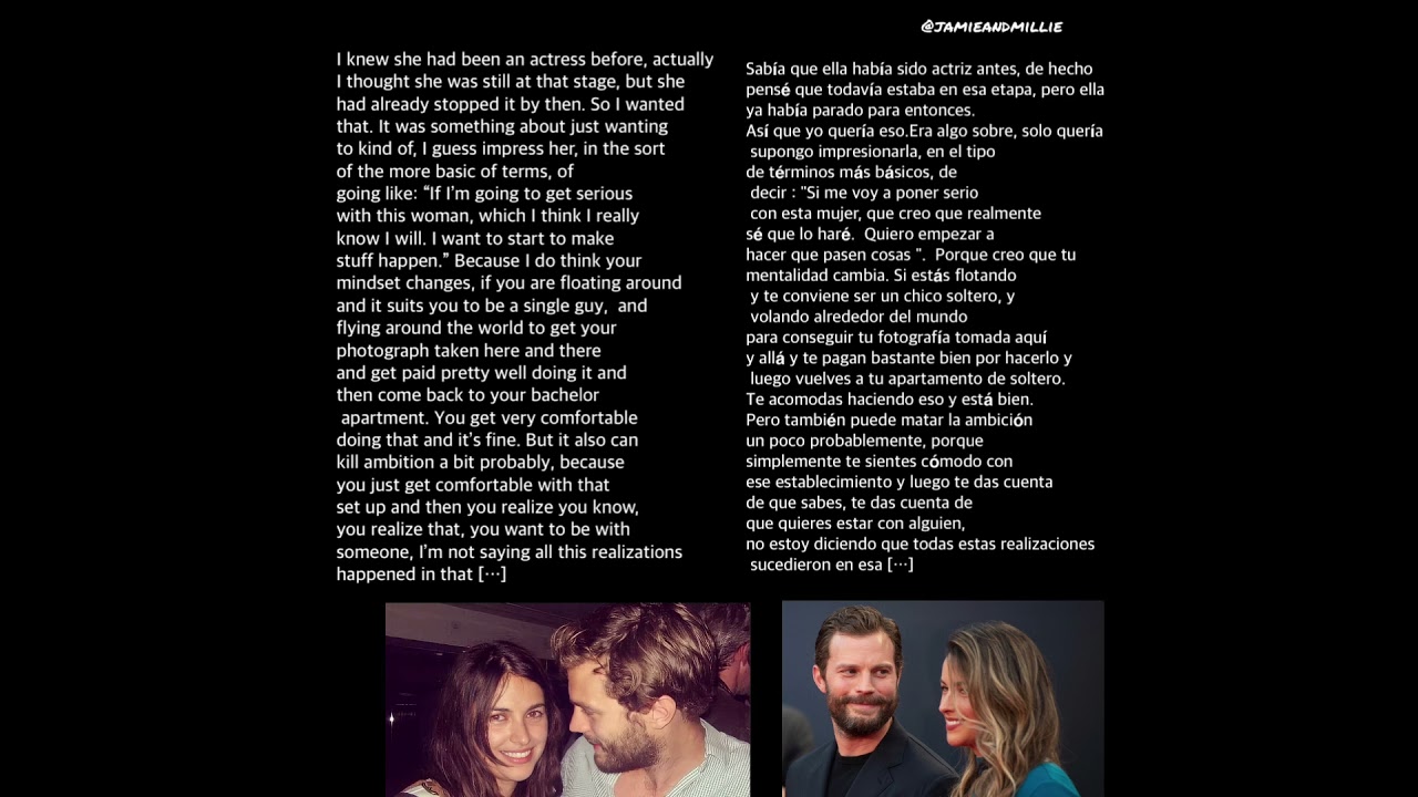 Jamie Dornan & Amelia Warner - Love story ~ Historia de amor. ❤️❤️‍🔥✨💘