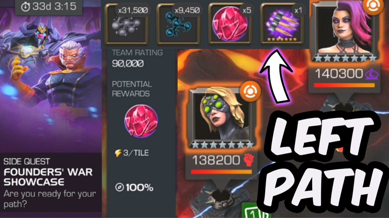 Left Path - War Path Founders War Showcase - Stellar Forged 100% - Marvel Contest of Champions