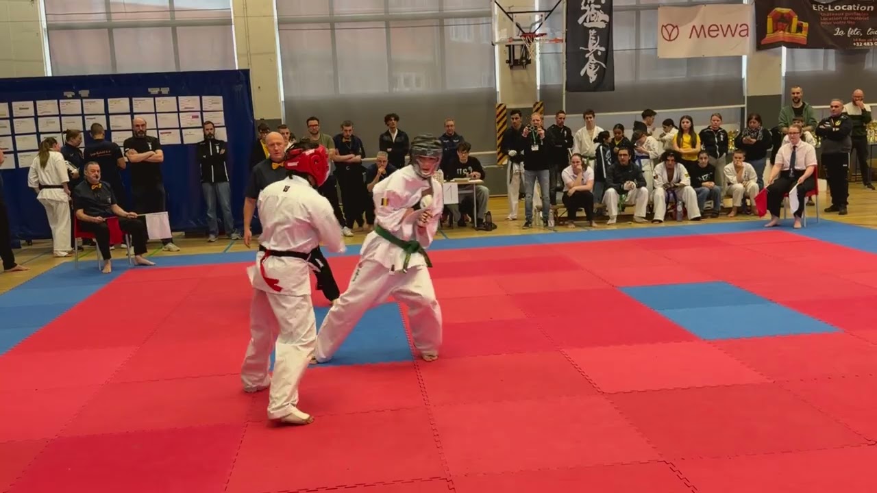 Hussam Al Hamdan -65kg U18 - 1er combat - OPEN BELGIAN CUP  SHINKYOKUSHIN
