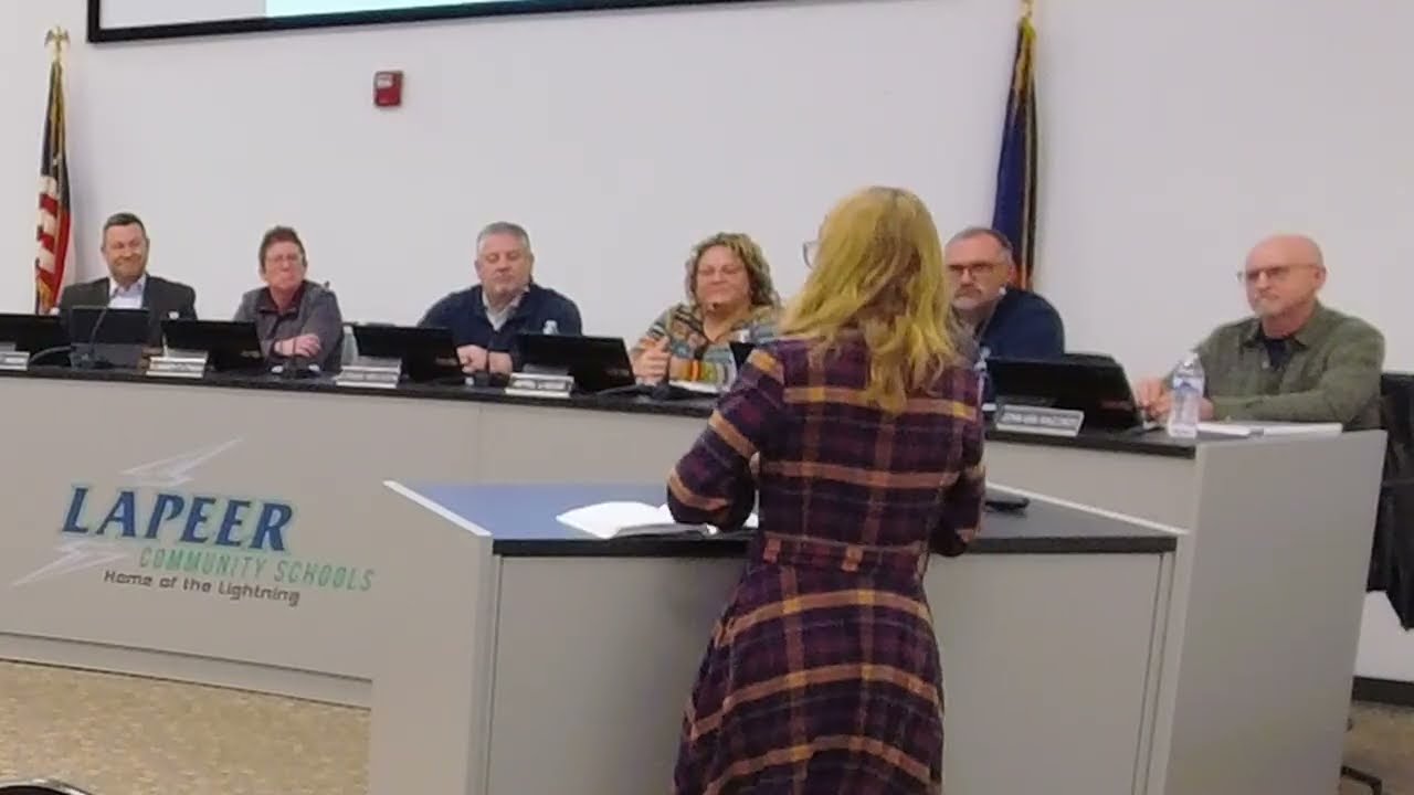 March 4, 2026 Lapeer Community Schools Board of Education book removal comments
