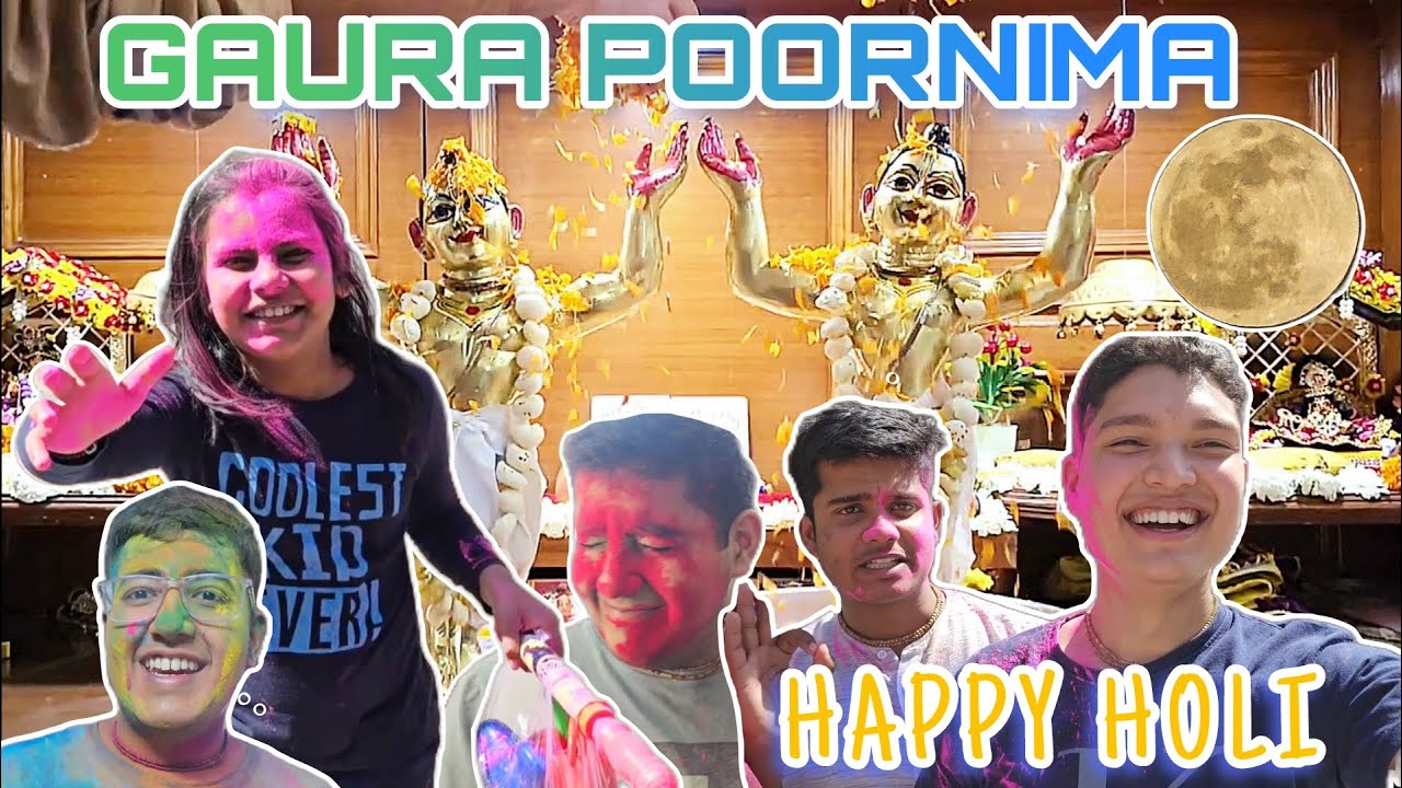 Our Holi Celebration 2024 With Devotees gaura poornima celebration
