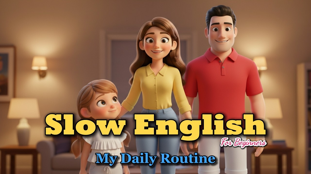 Simple Daily Routine English | Easy English Listening Lessons | A1–A2 level #dailyenglish