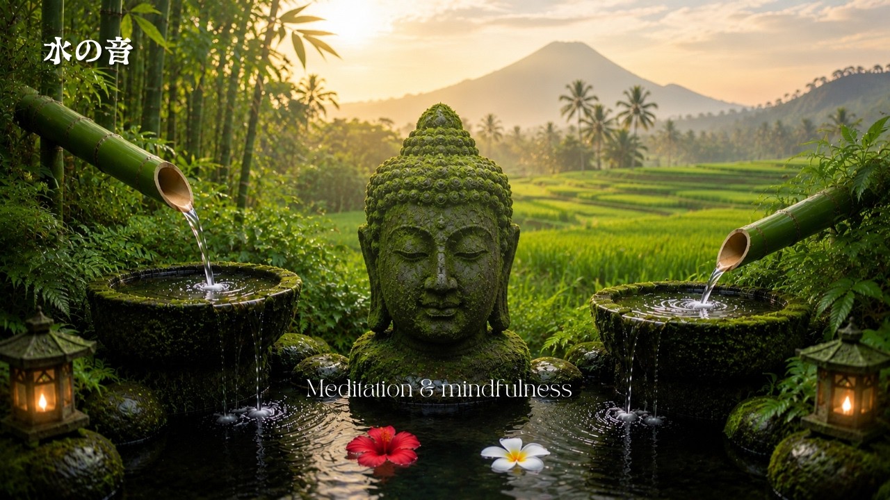 Beautiful Relaxing Music &mdash; Deep Sleep, Stress Relief & Bamboo Water Sounds