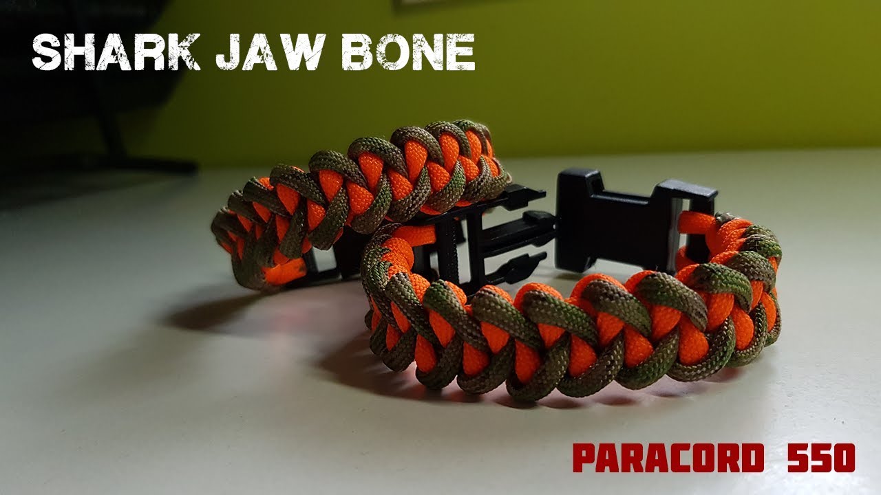 Como hacer una pulsera de PARACORD ► Shark Jaw Bone 🔴 Paracord 550