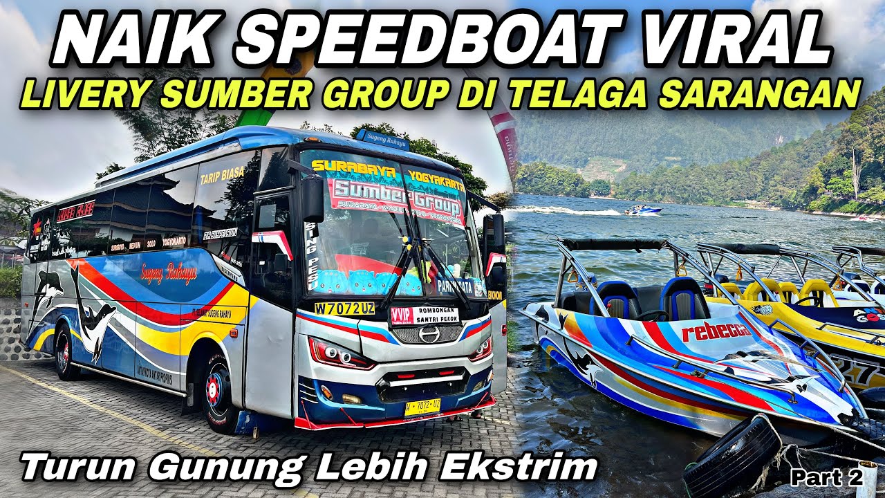 Naik Speedboat Viral Livery Sumber Group Di Sarangan 🤣| trip Sugeng Rahayu W 7072 UZ “ Banyu Mili “