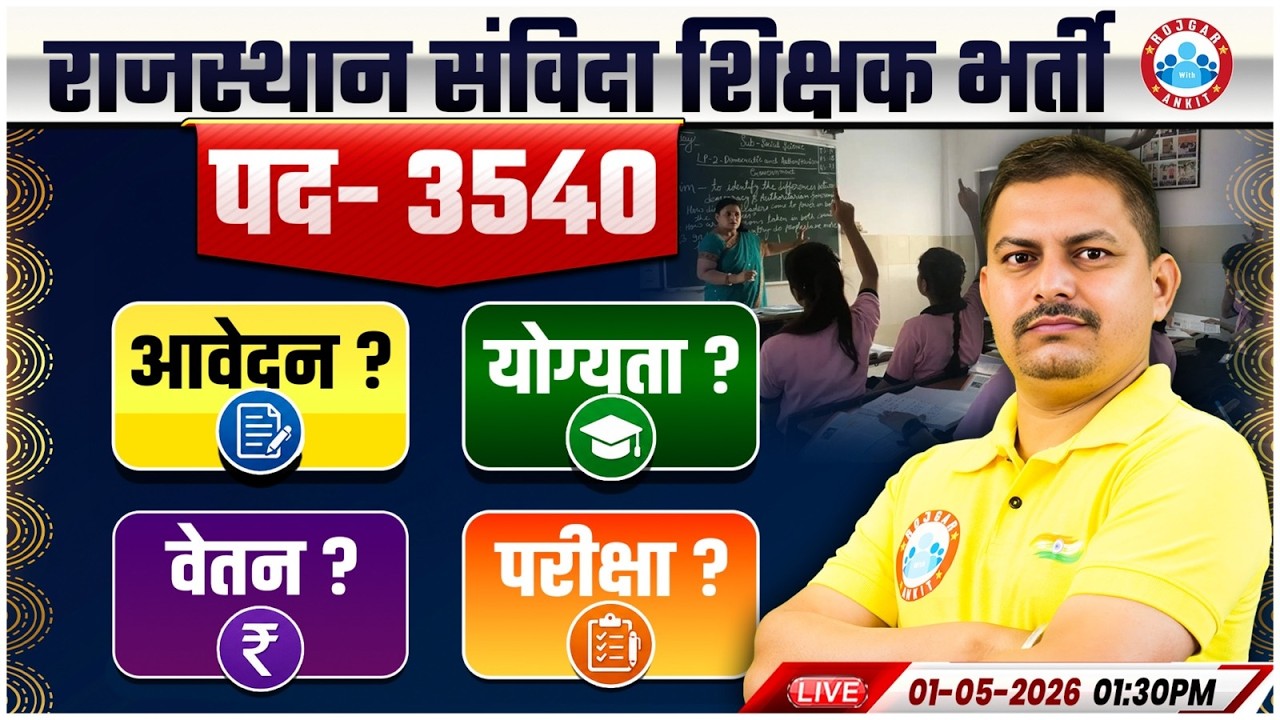 Rajasthan Teaching Associate Vacancy 2026 | Eligibility Criteria, Salary, Exam Date Complete Details