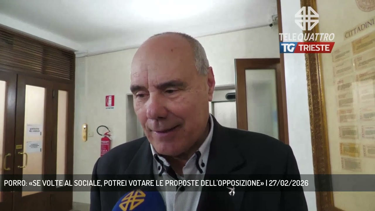 PORRO: «SE VOLTE AL SOCIALE, POTREI VOTARE LE PROPOSTE DELL'OPPOSIZIONE» | 27/02/2026