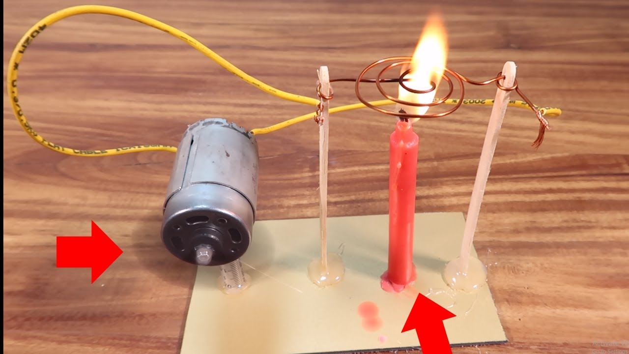 DIY Electric Generator Powered By A Candle
