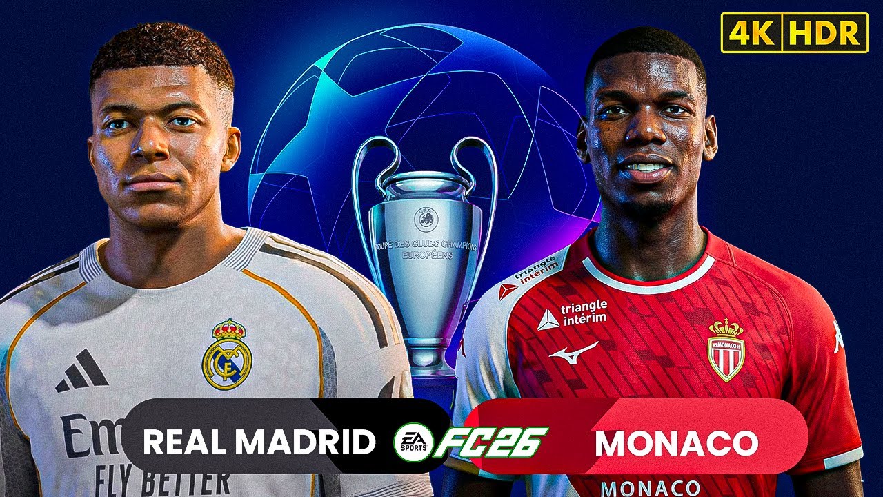 Real Madrid vs Monaco | UCL 25/26 | Full Match Anth V4 | FC 26 4K