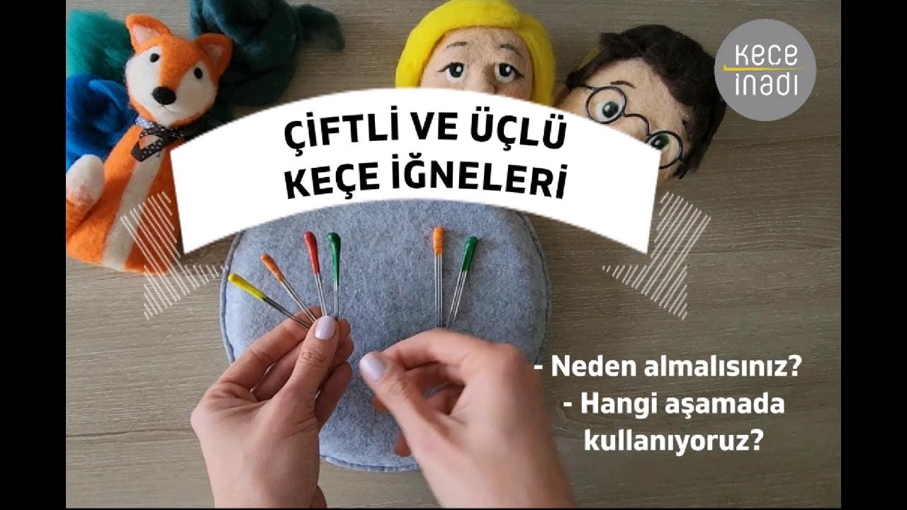 Keçe Çalışmalarınızı Hızlandıran- Kolaylaştıran ÇİFTLİ KEÇE İĞNELERİ