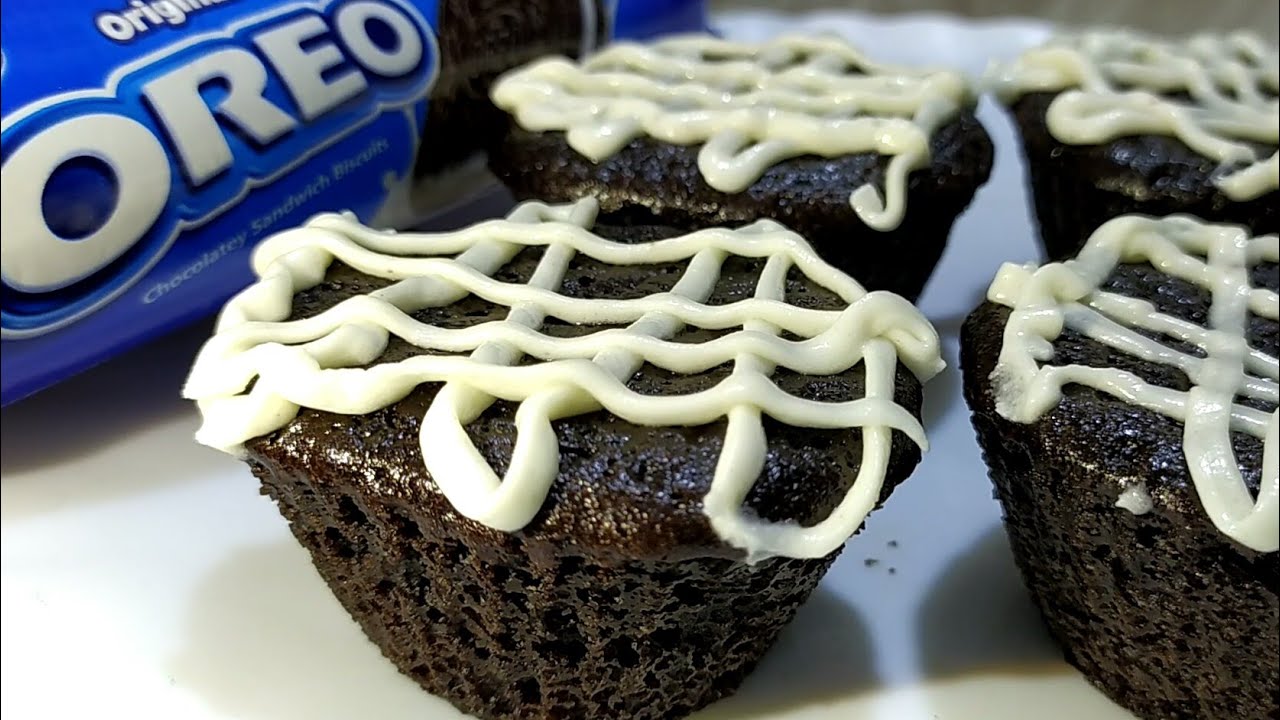 Oreo Biscuit Cupcake Recipe Without Whipped Cream, Oven, Cooker, Kadai, Egg, Baking Powder
