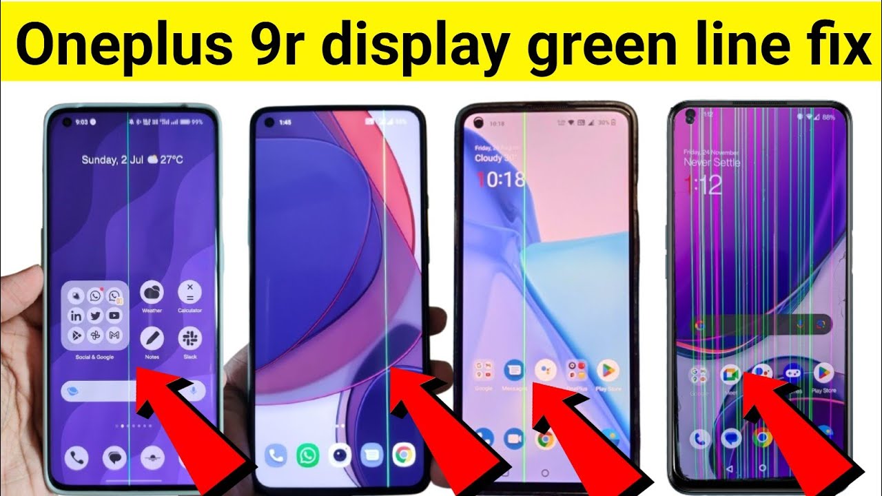 display green line problem in oneplus 9r/oneplus 9r display green line remove/oneplus 9r green line