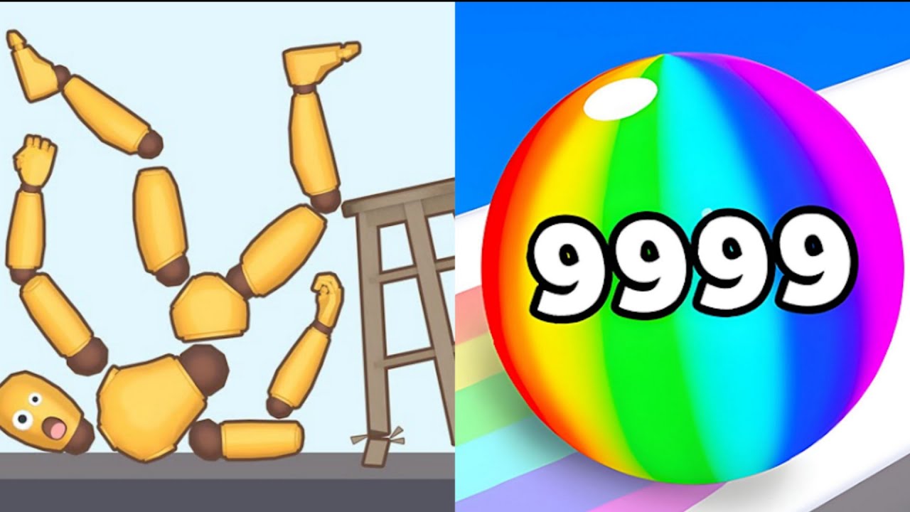Kick & Break The Ragdoll Games vs Numbers Ball Blend Challenge All Levels Gameplay Android, iOS