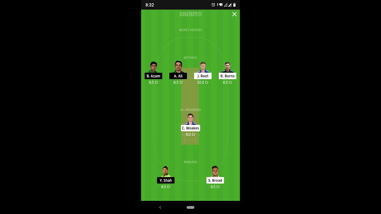 ENGLAND VS PAKISTAN 2ND TEST DREAM 11 PREDICTION
