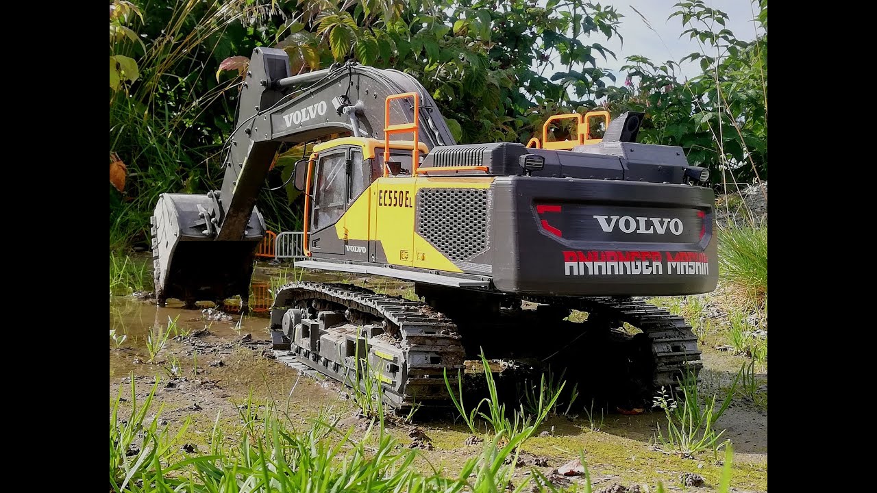 Volvo EC550EL - 3d printed model with realistic sound