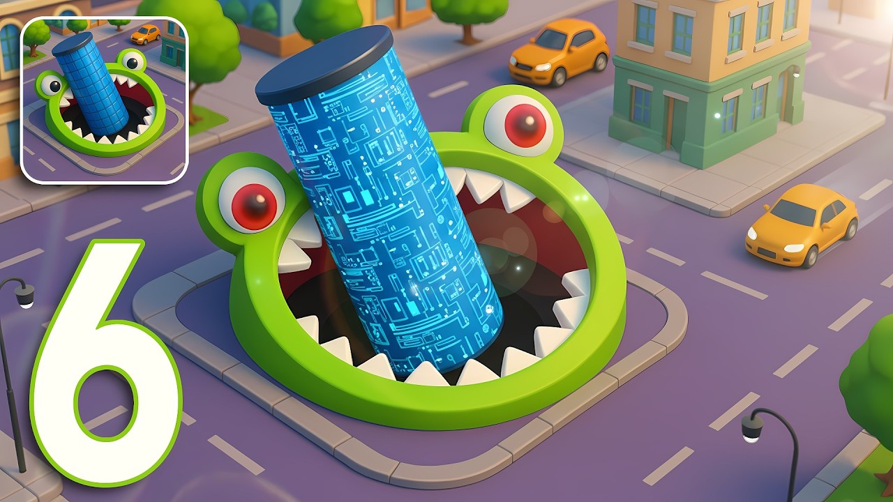 Hole.io -Gameplay Walkthrough Part 6 : The Craziest City-Eating Game! All Levels (Android, iOS)