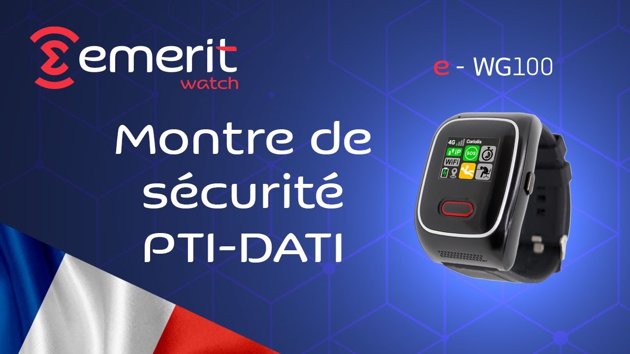 Montre d'alerte PTI - DATI Emerit Watch e-WG100 | Bouton SOS