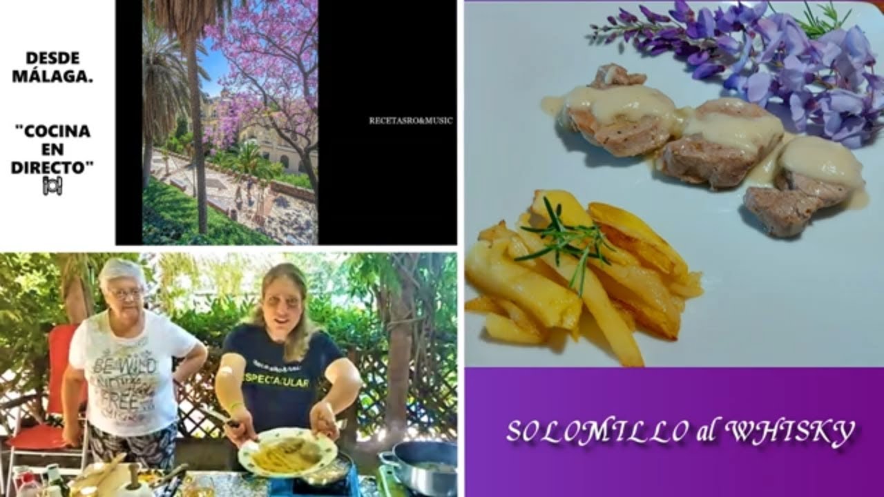 SOLOMILLO de Cerdo 🥩 al WHISKY 🥃 *Cocina en directo🎥 Málaga 🏖 🚩Recetasro&music 160